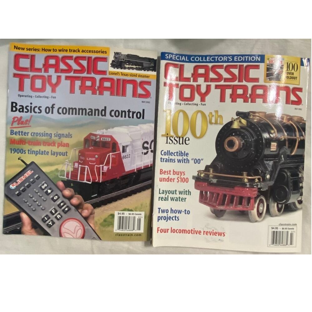 Vtg Lot 2 Classic Toy Trains May July 2002 Magazine 100 Issue Special Collector